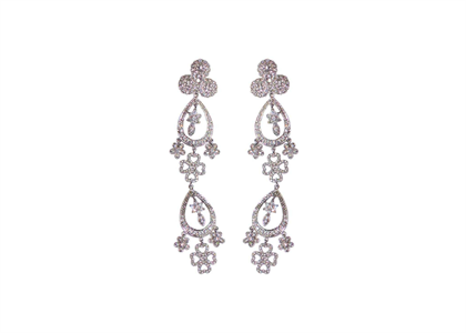 Rhodium Plated | Chandelier Earrings